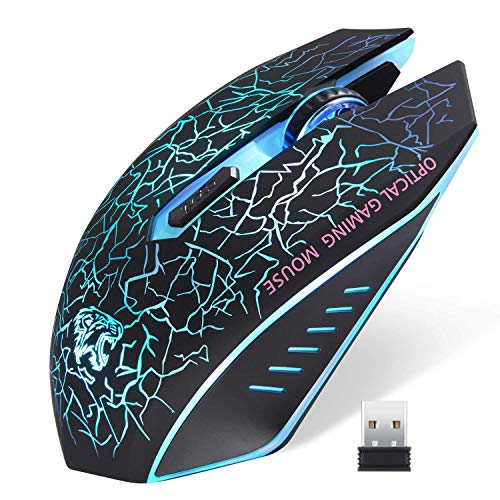 M2 Inal  mbrico Rat  n  Recargable con Silencioso Rat  n   ptico Gaming Wireless Mouse con receptor nano 6 Botones para Ordenador Mac Notebook Desktop Laptop