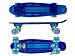 Produktbild MAXOfit® Mini LED Retro Cruiser Skateboard BLAU 55 cm (22 Zoll), mit integriertem LED Lichtband und Leucht-Rollen