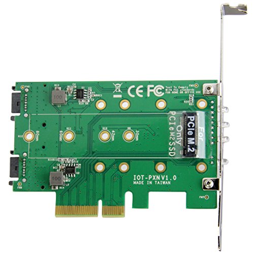 StarTech.com 3 Port M.2 SSD (NGFF) Adapterkarte – 1x PCIe (NVMe) M.2, 2x SATA III M.2 – PCIe 3.0 – PCI Express 3.0 M.2 NGFF Karte - 5