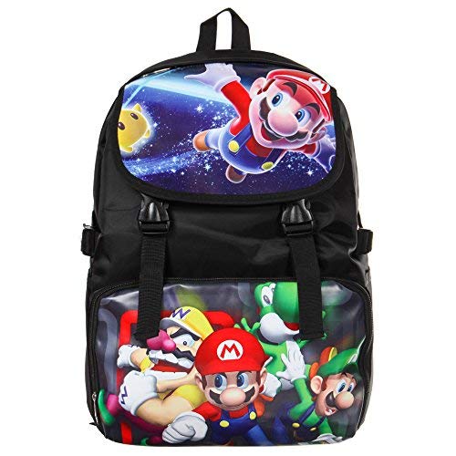 Bonamana - Mochila escolar para niños, diseño de Super Mario de dibujos