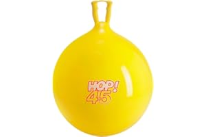 GYMNIC Hop Palla gonfiabile per saltare con maniglia per bambini, gioco dinamico e divertente per sviluppare equilibrio e coordinazione, ideale per attività motorie