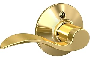 Schlage F170ACC605RH Accent Right Hand Dummy Lever, Bright Brass