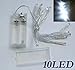 Produktbild 10er LED Lichterkette Batterie transparent Weiß weiß Party Licht 10 LEDs