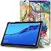 Produktbild TTVie Hülle für Huawei MediaPad M5 Lite 10 - PU Leder Schutzhülle mit Standfunktion und Auto Aufwachen/Schlaf Funktion für Huawei MediaPad M5 Lite Tablet-PC (25,6 cm, 10,1 Zoll), Vielfältiges Mädchen