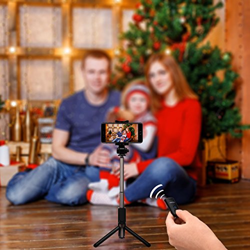 Bluetooth Selfie Stick mit Stativ, Mpow Bluetooth Einbeinstativ mit Stabilem Stativ StÃ¤nder, Fernbedienung und Ladekabel, 360Â° Rotation fÃ¼r iPhone 8/8 Plus/7/7 Plus/Galaxy S8/Huawei/HTC/Sony usw