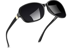 SIPHEW Oversized Polarised Sunglasses for Women, Classic Design Ladies Sunglasses with UV400 Protection Wrap around Sun Glasses