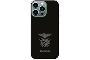 LA CASA DE LAS CARCASAS Funda para iPhone 14 Pro MAX del Benfica Escudo Fondo Negro para Proteger tu móvil. Carcasa para iPhone de Silicona Flexible con Licencia Oficial de Licencia Oficial Benfica