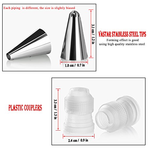 BOJIN Spritztüllen 38 Teiliger Set mit Spritzbeutel Blumennagel Dekoration Set perfekt für Kuchen Torten - 6