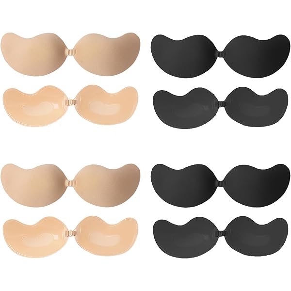 Reggiseno Push-Up Autoadesivo Senza Spalline - Invisibile, Silicone Antiscivolo, Per Abiti Scollati, Nero - Foto 12