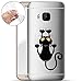 Produktbild finoo | HTC one M9 Weiche flexible Silikon-Handy-Hülle | Transparente TPU Cover Schale mit Motiv | Tasche Case Etui mit Ultra Slim Rundum-schutz | Katze kurz