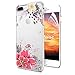 Price comparison product image OKZone iPhone 8 Plus/iPhone 7 Plus Case [with HD Screen Protector], [Flowers Pattern Design] Luxury Floral Pattern Printed TPU Protective Case For Apple iPhone 8 Plus/iPhone 7 Plus (Pink)