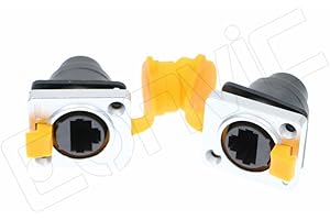 EONVIC 2 conectores hembra impermeables RJ45, conector de montaje en panel IP65.