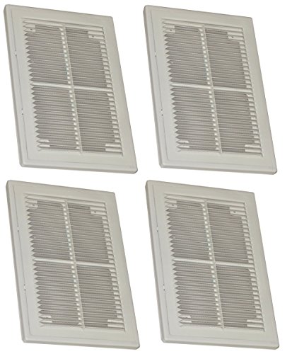 Aerzetix - 4 X Lüftungsgitter Kunststoff weiss 30/20cm