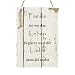 Produktbild Wand Deko Holzschild mit Spruch im Shabby Chic Vintage Stil (29x20x0,5cm) - Familie ist wo Das Leben beginnt und die Liebe Niemals endet - die Geschenkidee