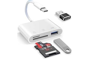 LBSC SD Card Reader for iphone,Usb C SD Card Reader with Dual Slot for MicroSD/SD,Sd Card Readers for i-Phone/iPad/Android/Camera,usbc 3 in 1 sd card adapter