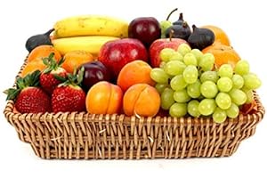 EXPRESS4FRUITS Healthy Living Fruit Basket - Fruit Gift Baskets and Gift Hampers with Next Day UK delivery with Personal Message Attached