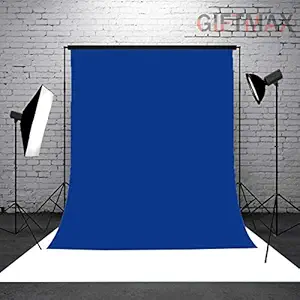 GiftMax 8 x10 FT Blue Color LEKERA Backdrop Photo Light Studio Photography Background with Curtain Ring Hook (Blue)