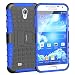 Produktbild S4 Hülle, Samsung Galaxy S4 Dual Layer Ultra Leicht Slim TPU Handyhülle Drop Resistance Handys Schutz Hülle mit Ständer für Samsung Galaxy S4 - Blau