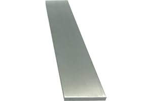 WUDOLI Lunghezza 100mm Barra in acciaio inossidabile 304 Piastra in acciaio piatto Spessore 3-15mm Larghezza 10-60mm piano di lavoro(5mm 10x100mm)