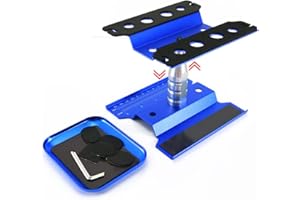 RCAWD Soporte de trabajo de aluminio RC para reparación de coche, estación de trabajo de rotación de 360 grados, elevación/inferior para Traxxas 1/8 1/10 1/12 1/16 1/18 TRX4 Axial Arrma Redcat Losi RC