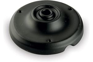 AMARCORDS - Rosone in porcellana per lampade a sospensione coprifili in ceramica retrò con viti di fissaggio colore NERO OPACO