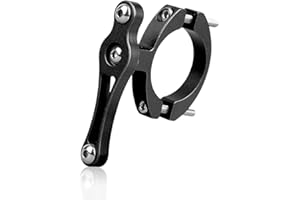 YATEICBC- 1 Pcs Adattatore per portaborraccia, portabicchieri universale in alluminio per bicicletta portaborraccia regolabile per manubrio portaborraccia di ricambio per bicicletta, nero