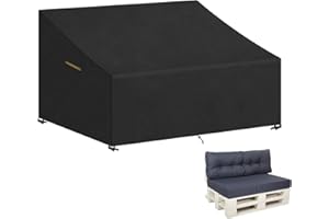 VANSHEIM Bache de Protection Palette,Housse Canapé Palette Housse pour Canapé Palette,Housse Canapé Extérieur Imperméable Palette,Housse Palette Euro Résiste UV Tissu Oxford 130x95x80/40cm