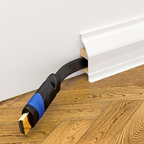 deleyCON 12,5m flaches HDMI Kabel – kompatibel zu HDMI 2.0/1.4 – UHD / 4K / HDR / 3D / 1080p / 2160p / ARC – High Speed mit Ethernet - 5