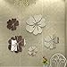 Produktbild 2016 Neue Mode 5 pcs Blume 3D Art Spiegel, an der Wand Aufkleber Aufkleber Home Office DIY Dekor 08 WG