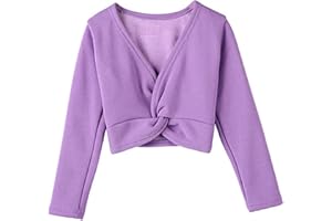Verve Jelly Top cruzado de Ballet para niñas y niños, cárdigan de manga larga de algodón para baile, Top corto cruzado de algodón