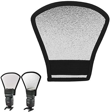 PROST Two-Sides Flash Diffuser Softbox Silver/White Reflector for Nikon Speedlite SB-600, SB-800, SB-900, Canon Speedlite 380EX 430EX 550EX 580EX Yongnuo Speedlite YN-568EX YN-565EX YN-560 II III IV Vivita Flash Sunpack Nissin Sigma Sony Pentax Olympus Flash