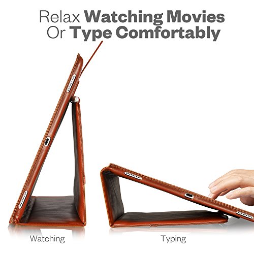 KAVAJ iPad Pro (9,7″) Ledertasche Hülle Case „London“ für das Apple iPad Pro (9,7 Zoll) in cognac braun aus echtem Leder. Dünnes Smart-Cover als Zubehör für das Original iPad Pro - 4