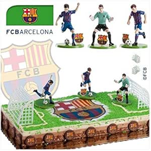 Les Colis Noirs Lcn Kit De Decoration Football Fc Barcelone Dek Deco Gateau Anniversaire Pvc Foot 530 Amazon Fr Cuisine Et Maison