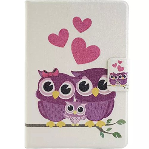 Mobilefashion Ledertasche PU Leder Tasche Schutzhülle Hülle Case für Amazon Kindle Paperwhite (6.0 inch) Schale (Herz eule MM) + 1x Staub-Stecker - 2