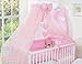 NEW & BEAUTIFUL LARGE PINK CANOPY / MOSQUITO NET / DRAPE WITH decorative BOW & HEARTS + HOLDER TO FIT BABY COT OR COT BED