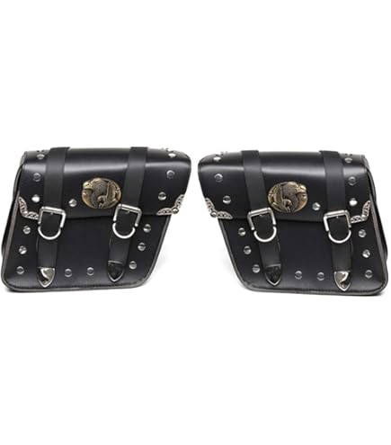 Leren Motor Zadeltassen PU lederen motorfiets tas zadeltassen gereedschap bagage opbergtasje Vintage bruin zadeltassen waterdicht Universal (Color : Left Leren Motor Zadeltassen PU lederen motorfiets tas zadeltassen gereedschap bagage opbergtasje Vintage bruin zadeltassen waterdicht Universal (Color : Left