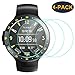 Price comparison product image CAVN Ticwatch E S Screen Protector [4 Packs], Tempered Glass Screen Protector [9H Hardness] [Anti-Scratch] [Anti-Fingerprint] [Ultra High Definition] [Anti-bubble] Crystal Shield Sreen Cover Saver for Ticwatch E & Ticwatch S