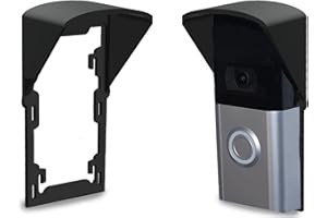 Gestech RingDoorbell Housse de pluie sans perçage, protection contre les intempéries pour 1, 2, 2ème génération, 3, 3 Plus, 4, batterie Sonnette vidéo Pro Plus, anti-reflet, fabriquée au Royaume-Uni