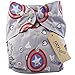 iZiv(TM) Newborn Nappy with 1 Thick Insert Infant Waterproof/Adjustable/Reusable/Washable Pocket Cloth Nappy Fit Babies 0-3 Years(Shield)