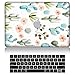Produktbild Bearj A1534 Laptophülle für MacBook 30,5 cm (12 Zoll), Vintage-Blumen- und Pflanzen-Design, Kunststoff, Hartschalen-Schutzhülle mit passender Tastatur, kompatibel mit MacBook 30,5 cm (12 Zoll)