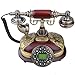 Produktbild Zhangming® Retro-Design Telefon Vintage Analog-Telefon Wählscheibentelefon Nostalgie Telefon Innendekoration (5500 Kaffee Vintage)