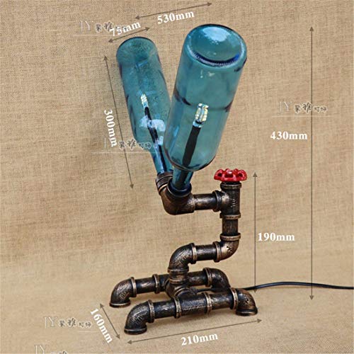Preisvergleich Produktbild MOM Tischlampe-Creative Retro Schreibtischlampen Schlafzimmerlampen Sanitär Restaurant Cafe Hotel Schmiedeeisen Lampslue Flaschen Arbeits Kinder Augenschutz Leseleuchten