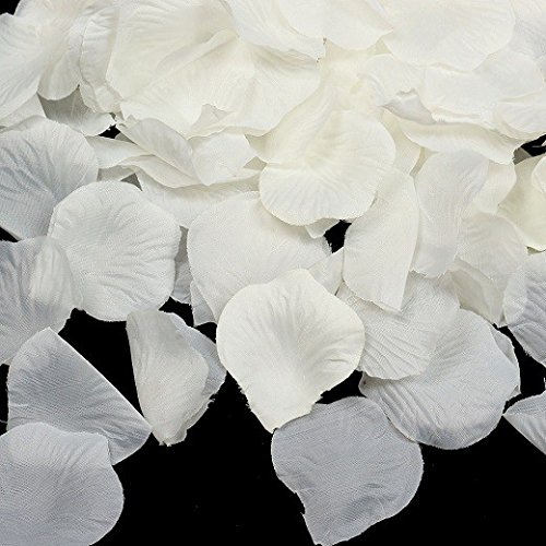 S/O 500er Pack Rosenblätter Creme Rosenblüten Rosen Blätter Blüten Kunstblumen Seidenblumen - 2