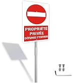 Panneau Signalétique "VOIE PRIVEE SANS ISSUE" Rouge - Gravé Sur ABS Anti-UV, Fabrication Française