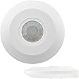 J.LUMI YCA1050 PIR Motion Sensor Light Switch, 85-265V AC 2000W, Ceiling Motion Sensor, 360 Degree Occupancy Detector, 1-inch Slim Profile, White