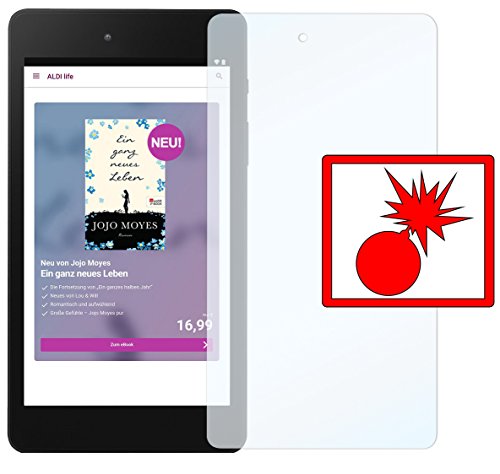 2 x Slabo Panzerschutzfolie Medion E6912 E-Tab Panzerfolie Displayschutzfolie Schutzfolie Folie "Shockproof" KLAR - unsichtbar MADE IN GERMANY