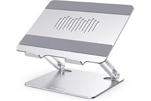 GOKEDA Support pour Ordinateur Portable, élévateur Ergonomique en Alliage d'aluminium pour Bureau, Support Ajustable Compatible avec Macbook Air/Pro, Dell, HP, Lenovo, Plus de 10-15.6" Portables