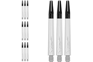 RUTHLESS Sting | Polycarbonate Dart Shafts with Black Aluminium Top, Multiple Colours and Lengths, 3 Sets of 3 Stems