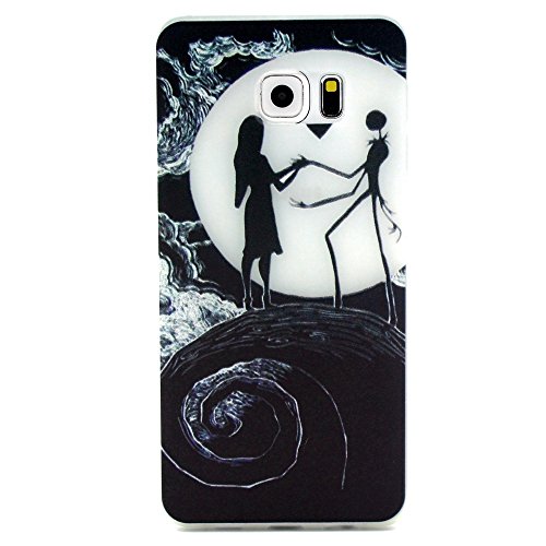 AllDo Funda Silicona para Samsung Galaxy S6 Edge Plus Carcasa Protectora Caso Suave TPU Soft Silicone Case Cover Bumper Funda Ultra Delgado Carcasa Flexible Ligero Caja Anti Rasgu  os Casco Anti Choque - La Belleza y el Espantap  jaros