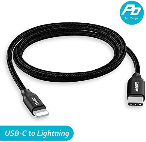 Type C to Lightning Fast Charge Cable, Aioffer Power Delivery(PD) USB C to Lightning Quick Charging Cord for iPhone X, iPhone 8, 8 Plus(1.2M/3.9ft)